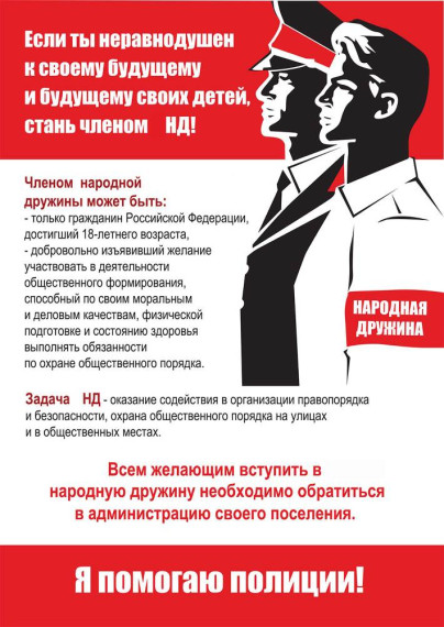 Стань членом Народной дружины!. Стань членом Народной дружины!.